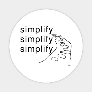 Simplify (black letters) Magnet